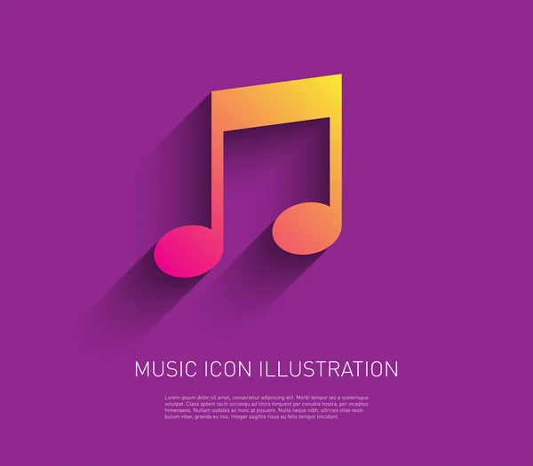 Illustrazione icona musicale — Vettoriale Stock