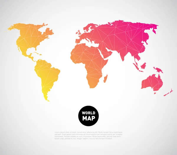 Mundo mapa fundo com triângulo poligonal —  Vetores de Stock