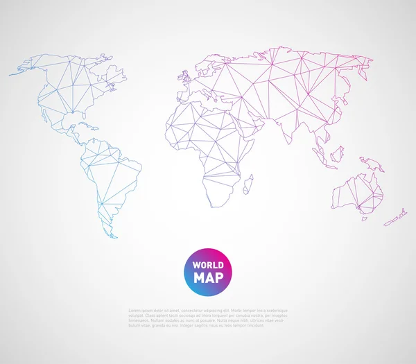 Dünya harita arka plan kenarlı üçgen ile