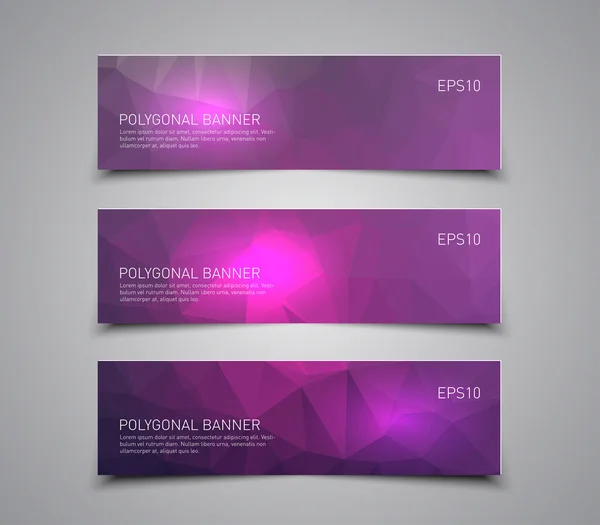 üçgenler deseni ile soyut afiş kümesi