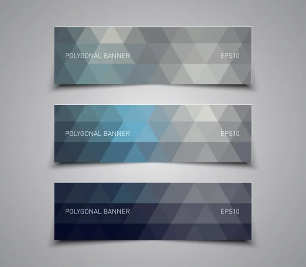 üçgenler deseni ile soyut afiş kümesi