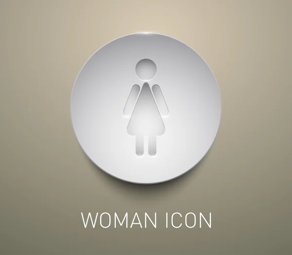 Abstrait 3d métal femme bannière icône — Image vectorielle