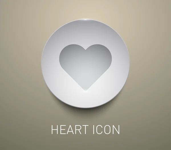 Icono de banner de corazón metálico 3d abstracto — Vector de stock