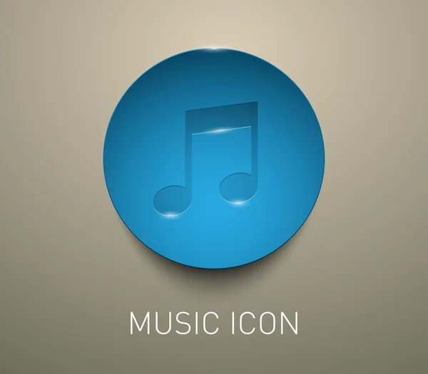 Icono de banner de música metálica 3d abstracto — Vector de stock