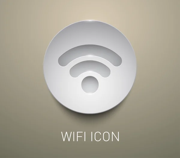 Abstrait 3d bannière wifi métallique — Image vectorielle