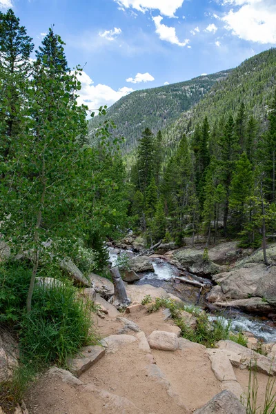 Clear Water Running Mountain River Rocky Mountain National Park Colorado — Stock Photo, Image