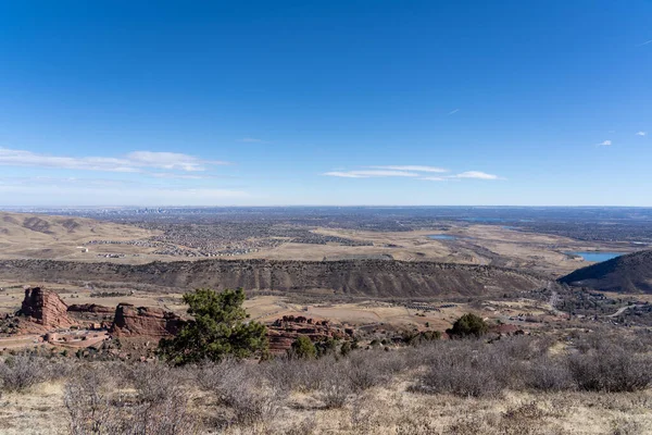 View Downtown Denver Red Rocks Amphitheater Mount Morrison Denver Colorado — ストック写真