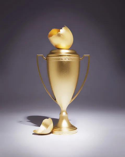 Golden Egg Trophy — Stock Photo, Image