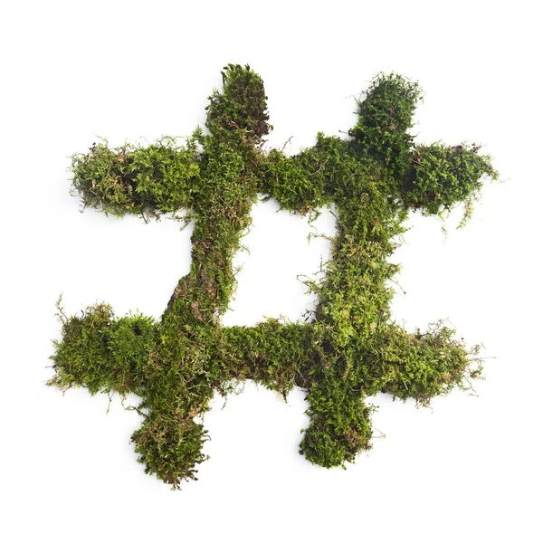 Moss Hashtag — Zdjęcie stockowe