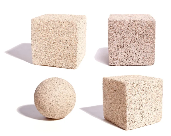 Cubes and Sphere of Stone Texture — Stock Photo, Image