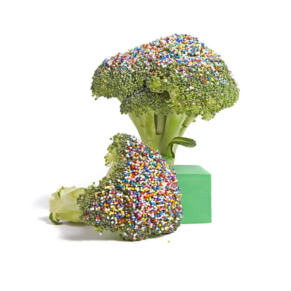 Sprinkled Broccoli — Stock Photo, Image