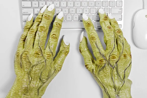 Monster Keyboard Hands — Stock Photo, Image