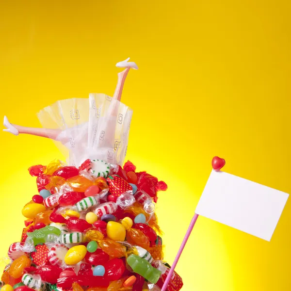 Head Over Heal in Candy and Love — Stock Photo, Image