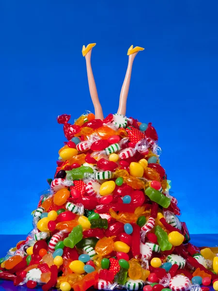 Head over Heals in Candy — Stock Photo, Image