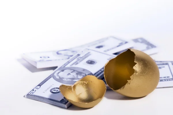 Money Golden Egg — Stock Photo, Image