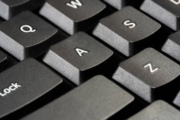 Single Letter Key Simple Black Office Desktop Computer Keyboard Object — стоковое фото