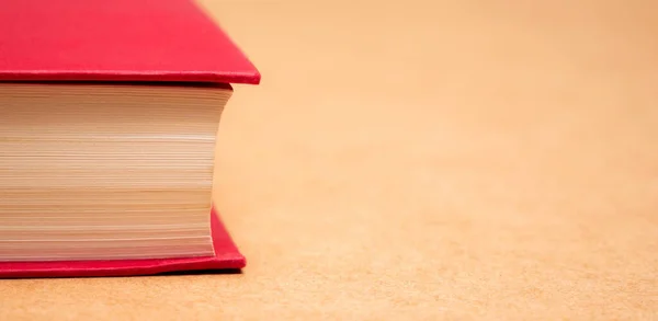 Closed Thick Red Book Pages Side View Simple Abstract Wide — 스톡 사진