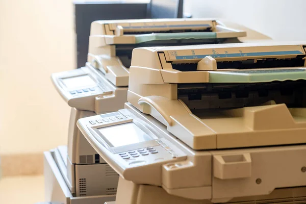 Copy Shop Copiers Photocopying Point Interior Two Photocopiers Copy Machines — Fotografia de Stock