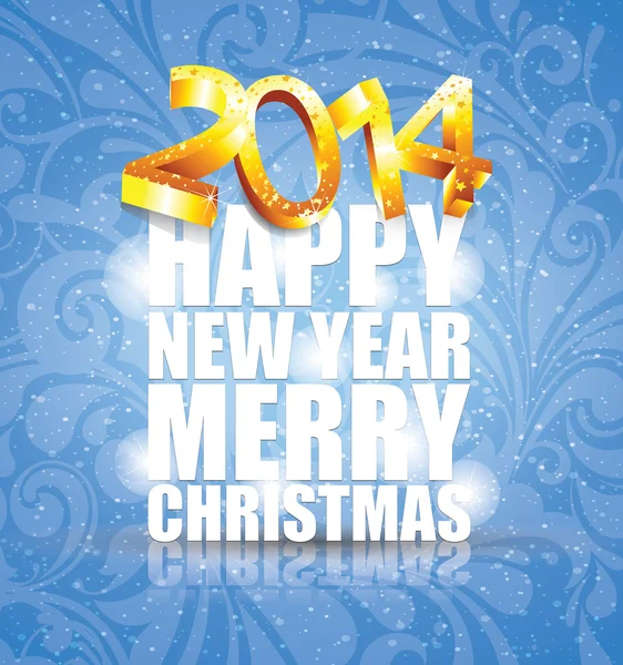 Mutlu yeni yıl 2014 - illüstrasyon — Stok Vektör
