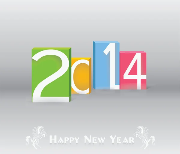 Feliz Ano Novo 2014 —  Vetores de Stock