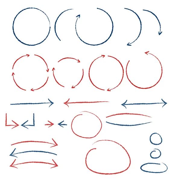 Conjunto de sinais gráficos desenhados à mão — Vetor de Stock