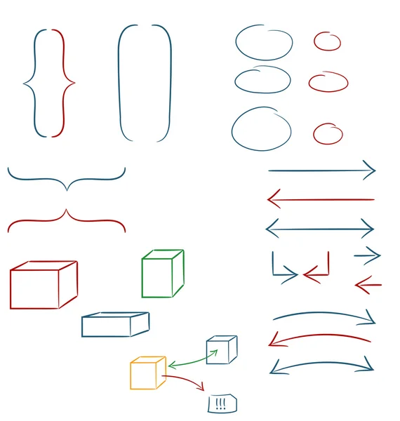 elle çizilmiş grafik işaretler kümesini