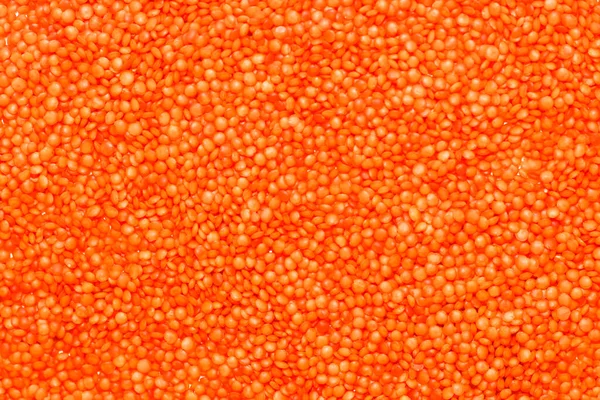 Red Lentils Scattered Close Grain Texture — Stock Photo, Image