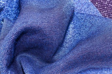 Parlak parlak lurex kumaş dokusu mor lavanta rengi.