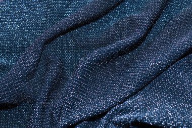 Parlak ışıl ışıl lurex kumaş dokusu mavi.