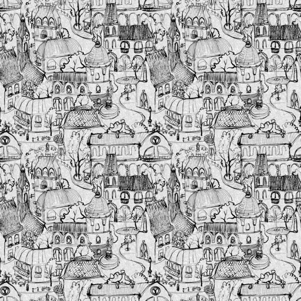 sorunsuz elle çizilmiş eski şehir şekil