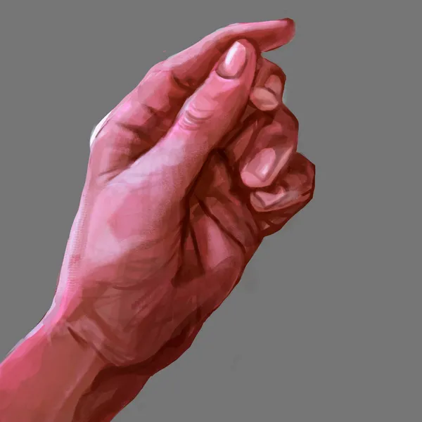 Obraz Lewej Ręki — Zdjęcie stockowe