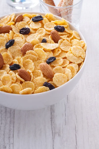 Corn Flakes on Breakfast — Stock Photo, Image
