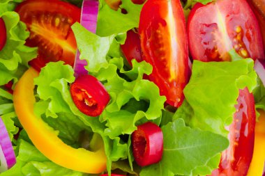 taze salata yakın çekim