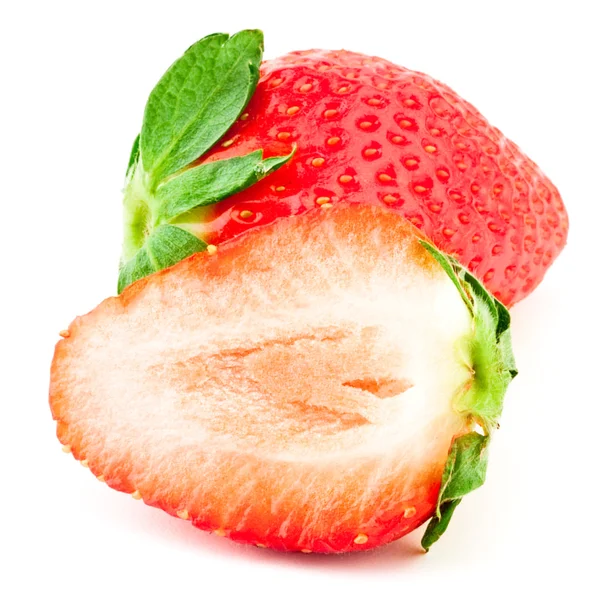 하얀 배경에 있는 딸기 — 스톡 사진