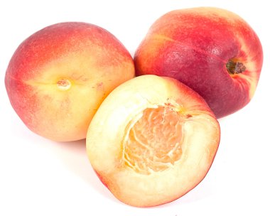 nektarin beyaz arkaplanda izole edildi