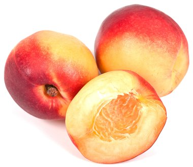 nektarin beyaz arkaplanda izole edildi