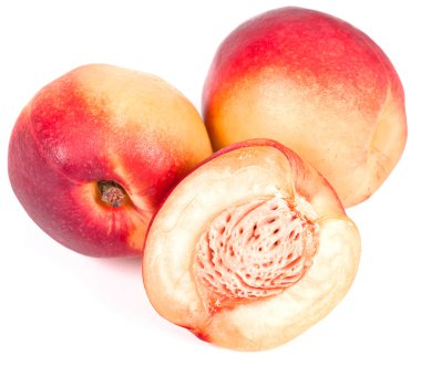 nektarin beyaz arkaplanda izole edildi