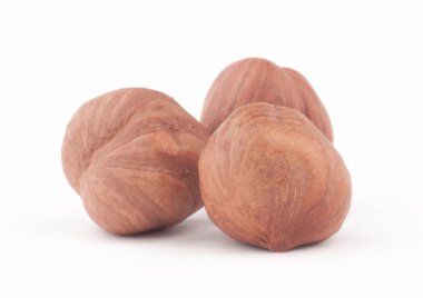 Beyaz arkaplanda fındık