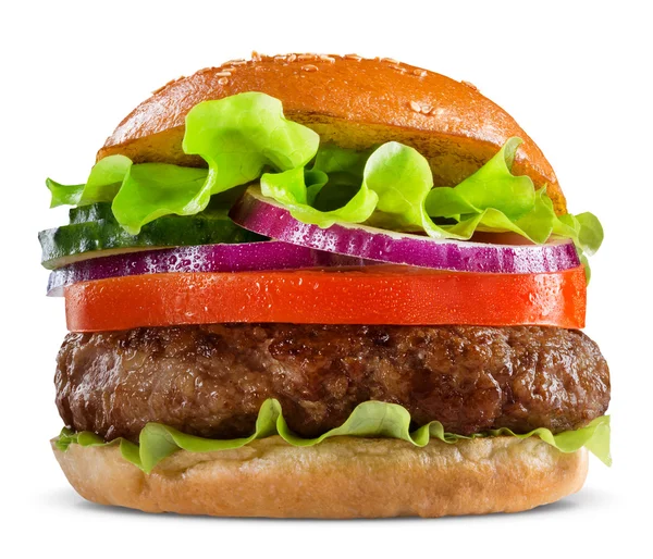 Hamburger fehér háttér — Stock Fotó