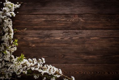 ahşap doku üzerinde çiçekler