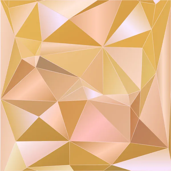 Pink and gold background with polygon grid — Stock Vector