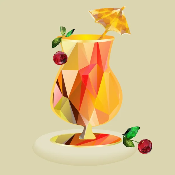 Glass of juice — Stock Vector
