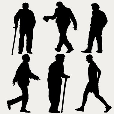 siluetleri yürüyen adam