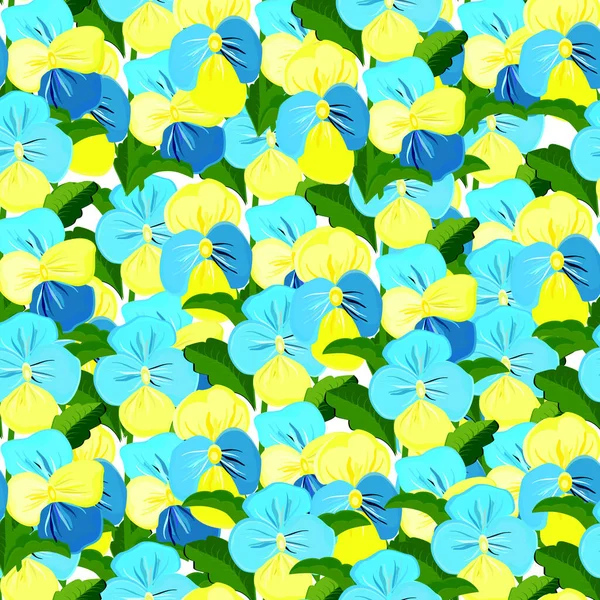 Ukrayna Stili Mavi Sarı Mallow Sırt Grubu — Stok Vektör