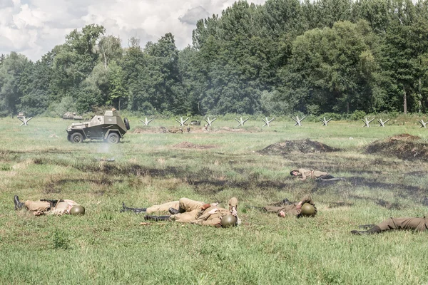 Slagfältet efter attack — Stockfoto