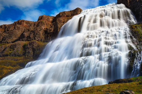 Dynjandi vodopád na poloostrově Westfjords na Islandu — Stock fotografie