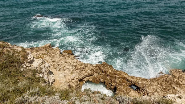 Costa Rocosa Del Mar Negro Ciudad Sebastopol Paisaje Fotografía —  Fotos de Stock