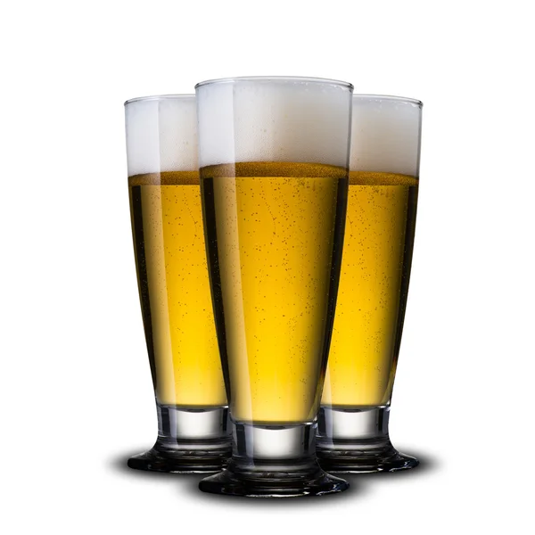 Tres vasos de cerveza — Foto de Stock