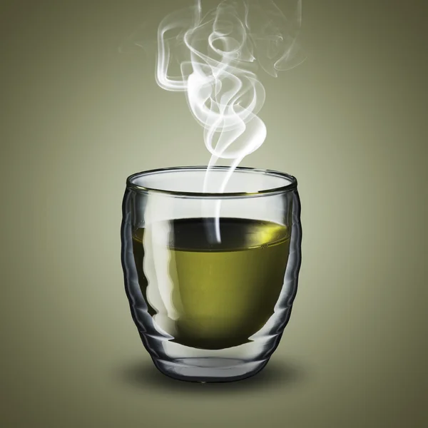 Hot green tea — Stock Photo, Image