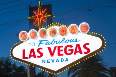 Las vegas neon tabela için geceleri hoş geldiniz.